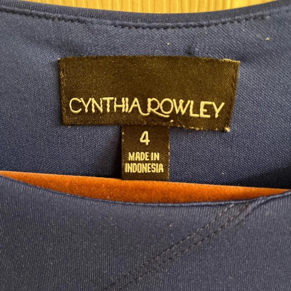 CYNTHIA ROWLEY~ COBALT BLUE~PULLOVER DRESS~SIZE 4 - Picture 10 of 10